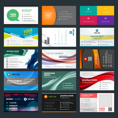 Wall Mural - vector set of modern creative business cards
