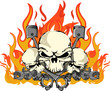 Skull simbol mechanic motive
