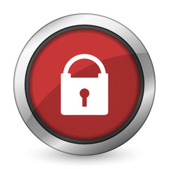 Aufkleber - padlock red icon secure sign