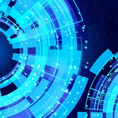 Leinwandbilder - abstract glowing technology background.