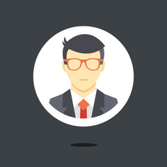 Poster - vector man in business suit icon