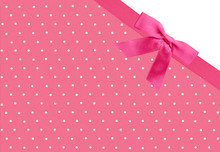 Pink Background With A Bow