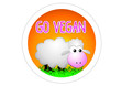 Go Vegan - Aufkleber - Sticker