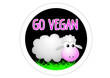 Go Vegan - Aufkleber - Sticker