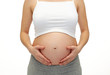 © Syda Productions - close up of pregnant woman touching her bare tummy