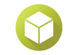green square box cube flat logo symbol branding icon vector, corporate identity, graphic, illustration