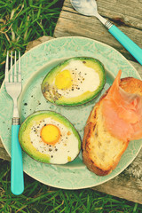 Sticker - Baked eggs in avocado