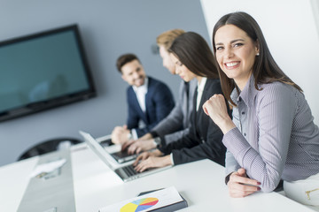 Wall Mural - Young people in the office