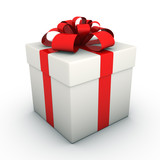 Fototapeta  - 3d render of gift box on white background