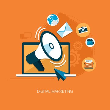vector digital marketing concept illustration