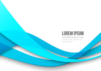 Poster - Abstract curved lines background. Template brochure design