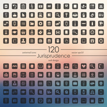 Set Of Jurisprudence Icons