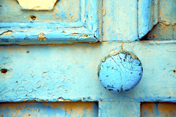 morocco in africa the old wood    rusty safe padlock