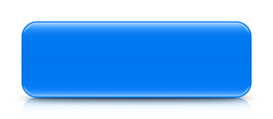 Wall Mural - long blue button template with reflection