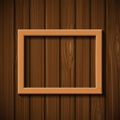 Wall Mural - wooden picture frame hanging on the wall