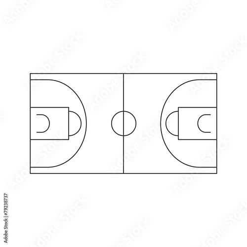Campo da Basket Stock Vector Adobe Stock