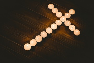 Wall Mural - Candles in shape of cross