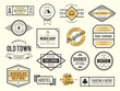 © lessnik - set of vintage logos, badges and labels, vector illustration