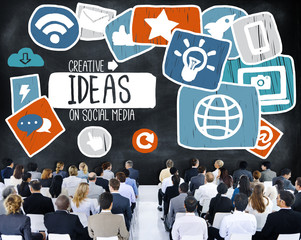 Wall Mural - Ideas Creative Social Media Social Networking Vision Concept