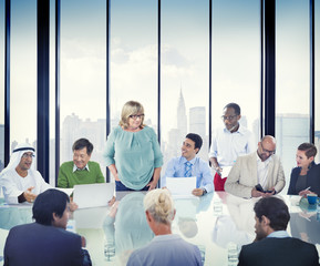 Canvas Print - Business People Corporate Meeting Presentation Concept