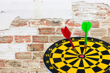 dart sport on old brick background