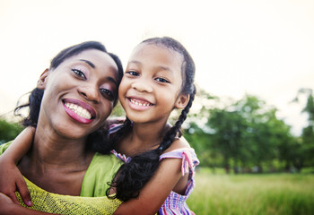 Wall Mural - African Family Happiness Holiday Vacation Activity Concept