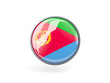 Round icon with flag of eritrea