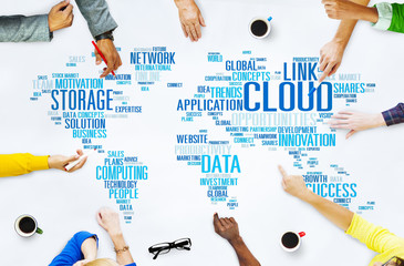 Canvas Print - Link Cloud Computing Technology Data Information Concept