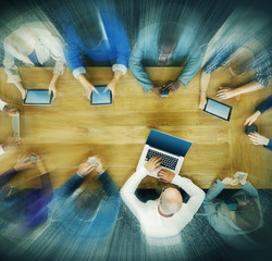 Wall Mural - Business People Conference Meetng Digital Devices Concept
