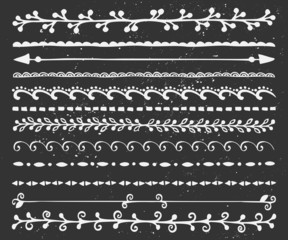 Poster - chalkboard style decorative borders collection
