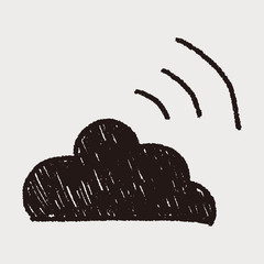 Sticker - internet cloud doodle drawing