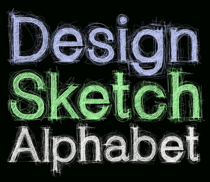 sketch letters and numbers with pencil new
