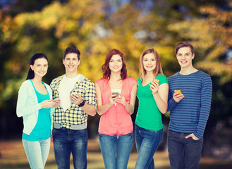 Poster - smiling students with smartphones