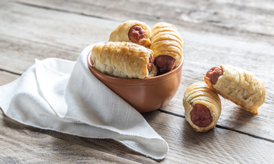 Poster - Bowl with sausage rolls