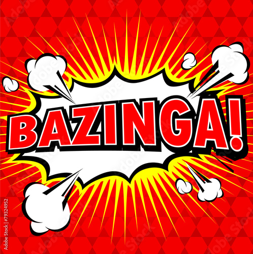 Fotomural Bazinga! Comic Speech Bubble, Cartoon