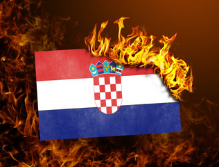 Flag burning - Croatia