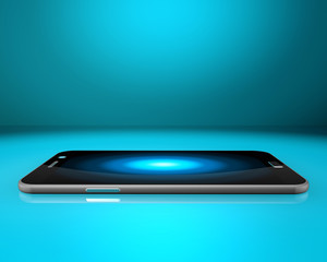 Leinwandbilder - Smartphone on abstract  background,cell phone illustration
