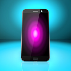 Leinwandbilder - Smartphone on abstract  background,cell phone illustration