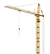 single isolated high dark gold hoisting crane