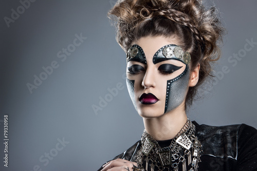 Woman With Makeup Steampunk Buy This Stock Photo And Explore