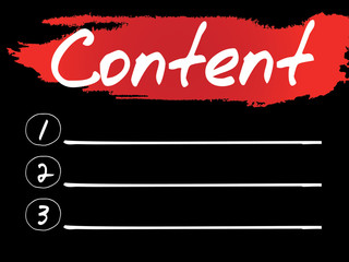 Poster - Content Blank List, vector concept background