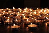 Fototapeta  - burning memorial candles