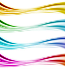 Wall Mural - Modern web swoosh line header collection