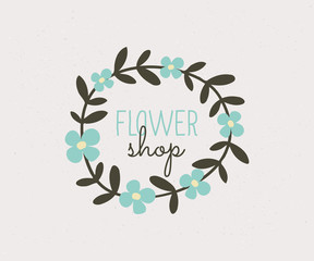 Poster - floral design template
