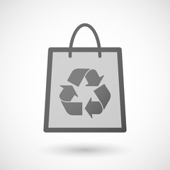 Poster - Shopping bag icon with a recycle sign