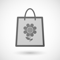 Wall Mural - Shopping bag icon with a flower