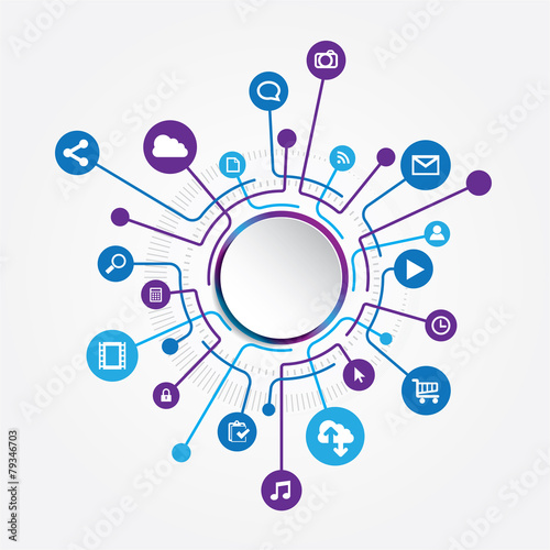 Fotografia Circle Social Media Connection