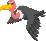 Fototapeta Dinusie - Vulture cartoon Flying