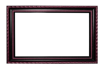 wooden frame for painting or picture on white background