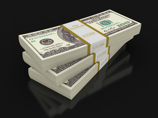 Poster - Pile of Dollars (clipping path included)